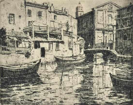 Appraisal: Will Ashton - Venice etching uneditioned x cm