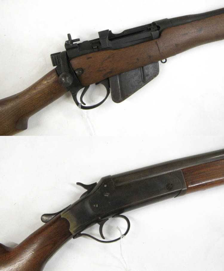 Appraisal: LOT OF TWO FIREARMS sporterized Enfield No Mk I bolt