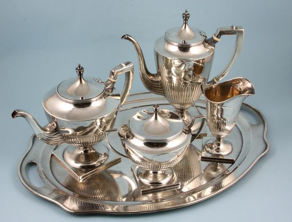 Appraisal: Lebkvecher Co - sterling silver four piece tea service with