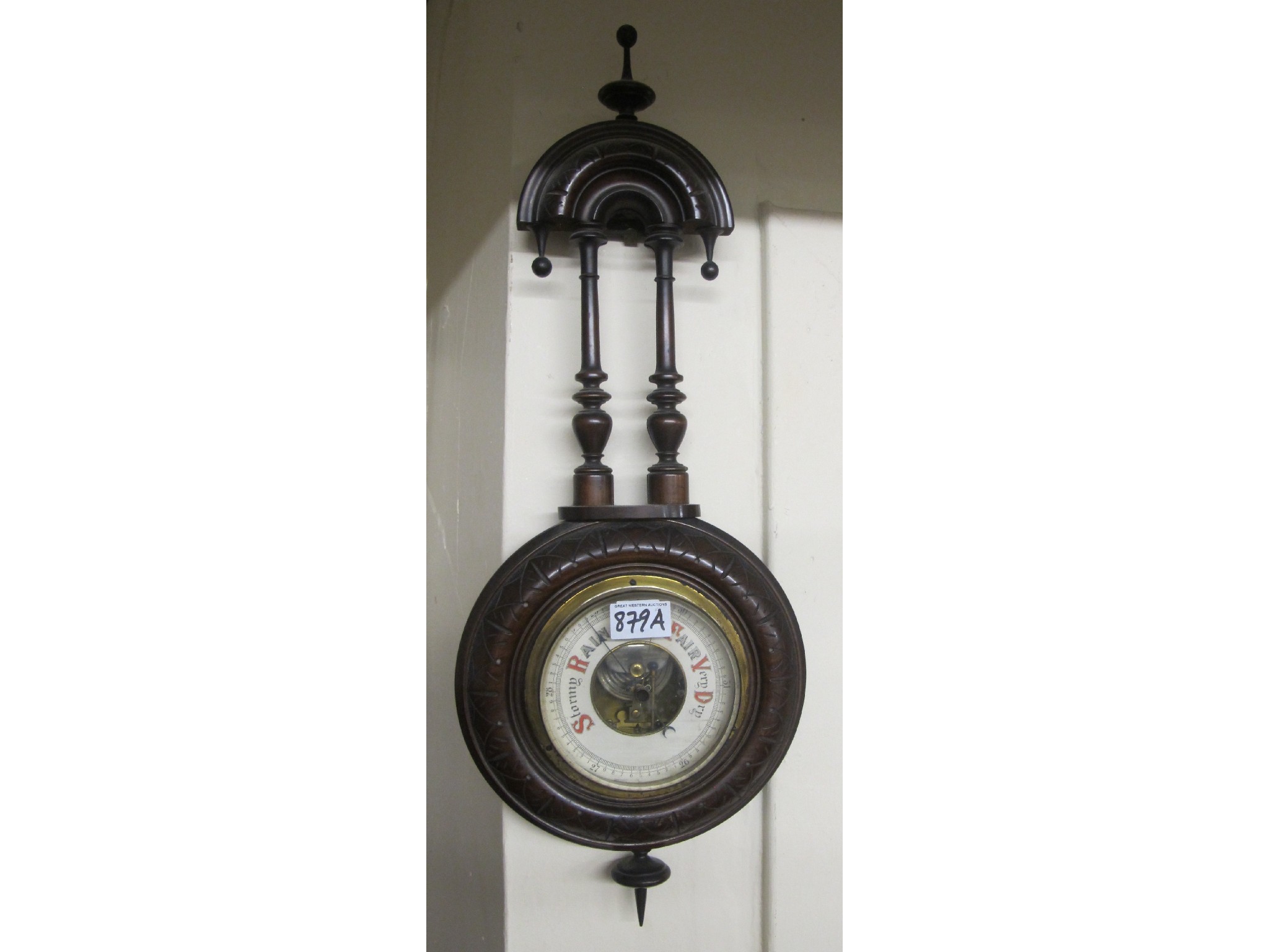 Appraisal: Mahogany wall barometer