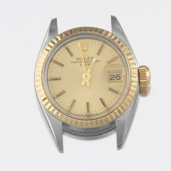 Appraisal: LADIES' ROLEX K TUOTONE DATEJUST HEAD WATCH mm Radial brushed