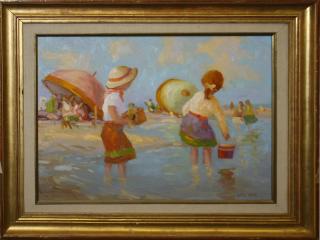 Appraisal: Vernon Broe American - Children playing in the surf signed