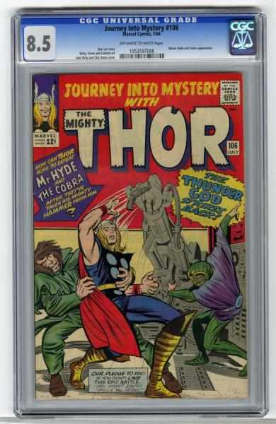 Appraisal: Journey Into Mystery CGC Marvel Comics Stan Lee story with