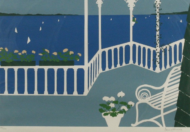 Appraisal: Lorna Massie From the Verandah screenprint signed 'Lorna Massie' lower