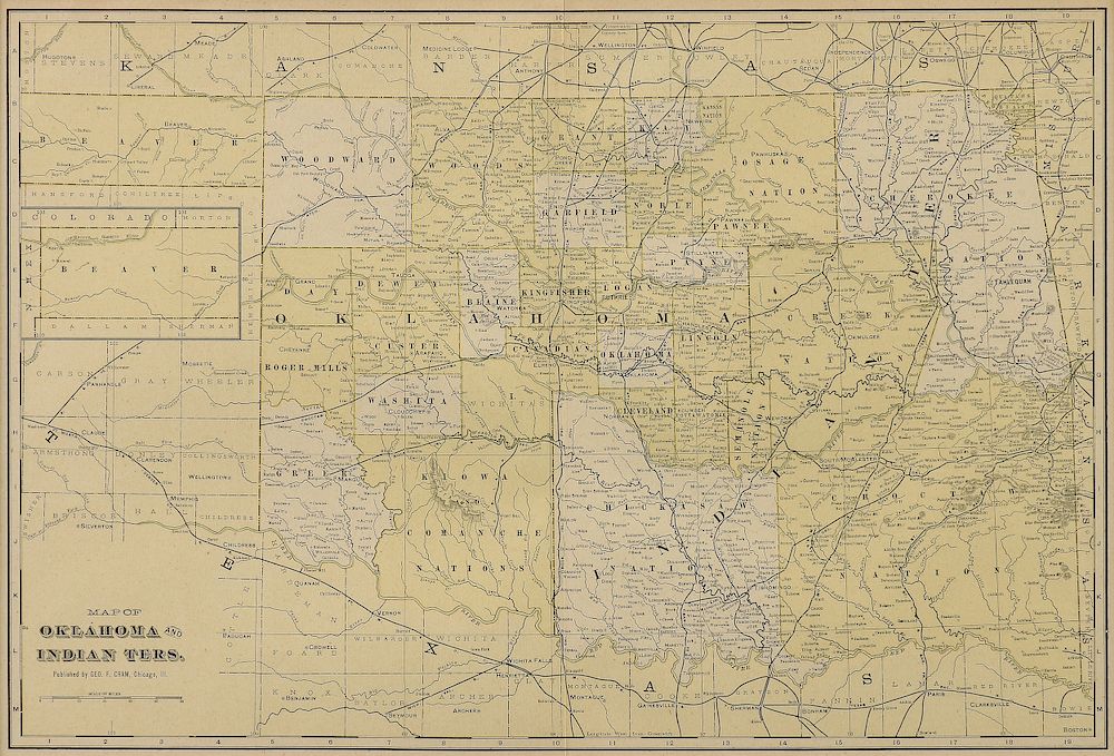 Appraisal: AN ANTIQUE MAP Map of Oklahoma and Indian Ters CHICAGO