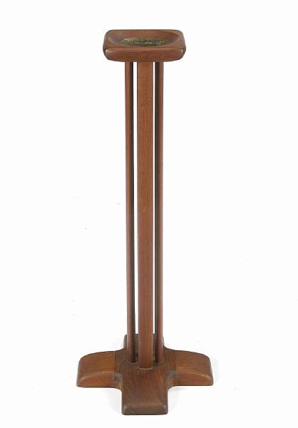 Appraisal: Attributed to Arthur Espenet Carpenter American - candlestand walnut and