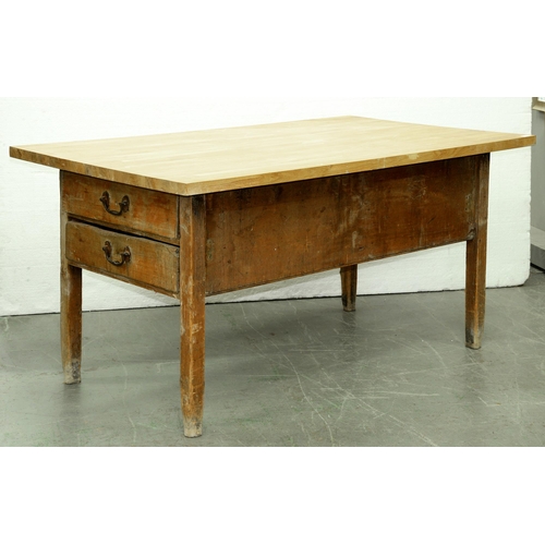 Appraisal: A Victorian pine country house kitchen table the deep top