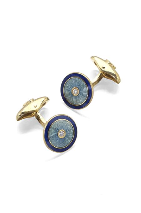 Appraisal: FABERGE - a pair of modern ct gold diamond and