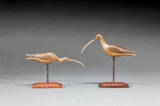 Appraisal: Miniature Curlew Pair Mark S McNair b Craddockville VA and