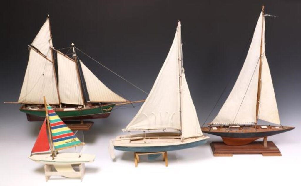 Appraisal: lot of Model sailing ships including model after the America's