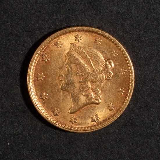 Appraisal: Two United States Liberty head type gold dollars EF- and