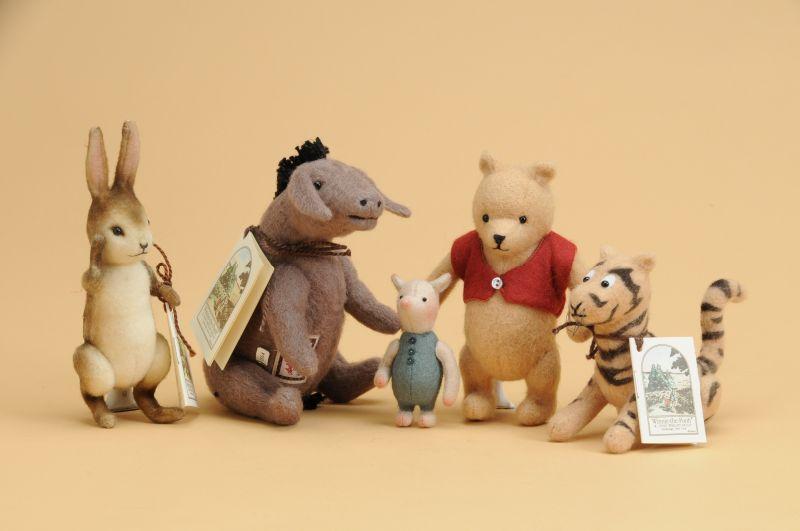 Appraisal: Five R John Wright Pocket Pooh Characters - Pocket Pooh