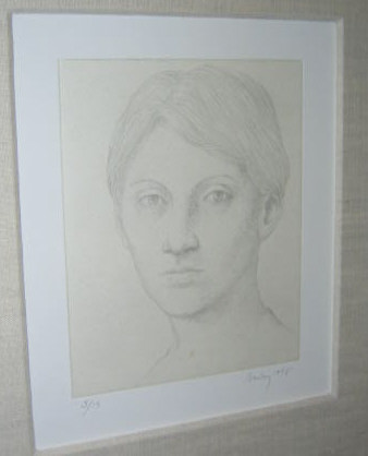 Appraisal: WILLIAM H BAILEY AMERICAN B Portrait of young girl etching