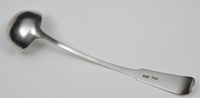 Appraisal: A SCOTTISH PROVINCIAL SILVER TODDY LADLE oar end pattern crested