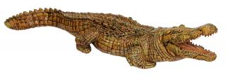 Appraisal: Contemporary Ceramic Alligator sculpture with yellow green and brown glazes