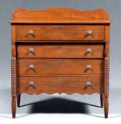 Appraisal: New England Federal four drawer chest birch with pine secondary