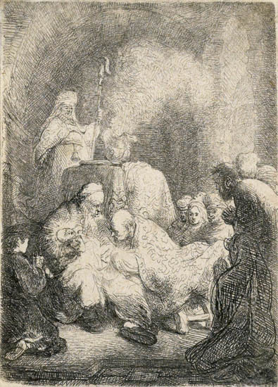 Appraisal: REMBRANDT VAN RIJN The Circumcision Small Plate Etching and drypoint