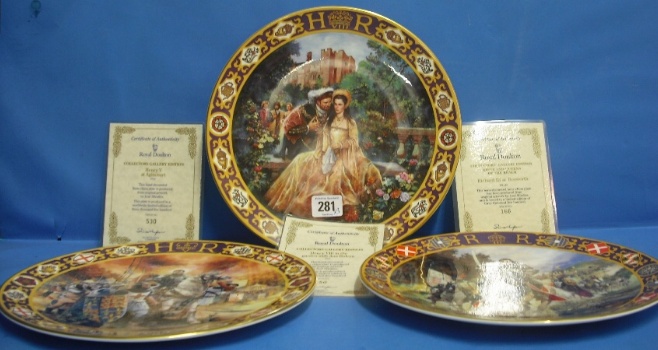 Appraisal: Royal Doulton Gallery Plates Henry VIII with Anne Boleyn Richard