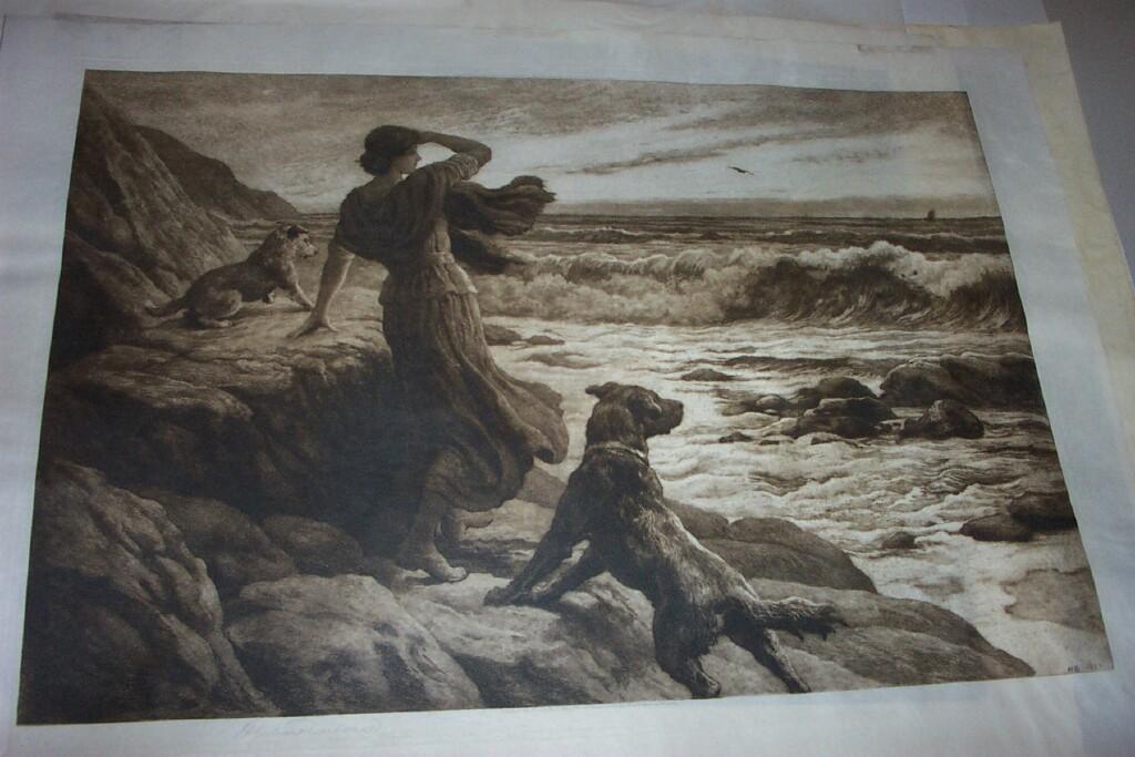 Appraisal: An early th century signed sepia etching by Herbert Dicksee