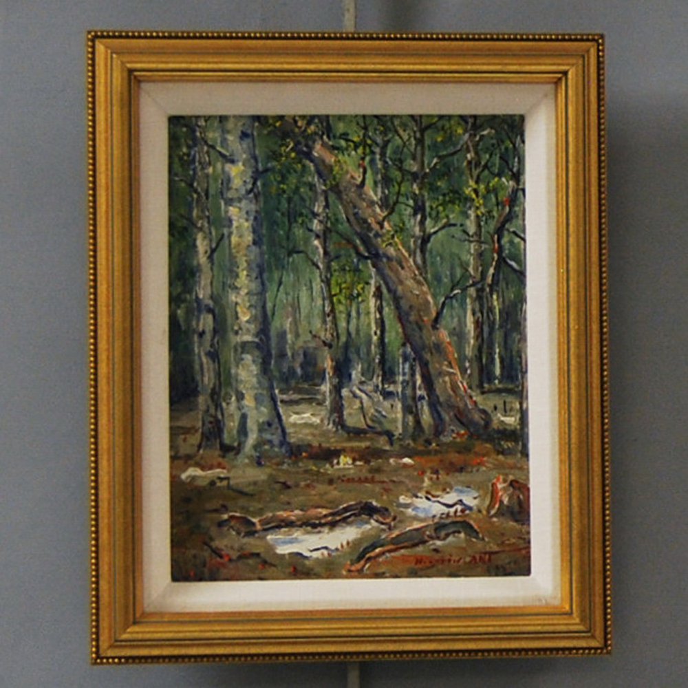 Appraisal: Henry Curtis Ahl American - Forest Interior Signed J Curtis