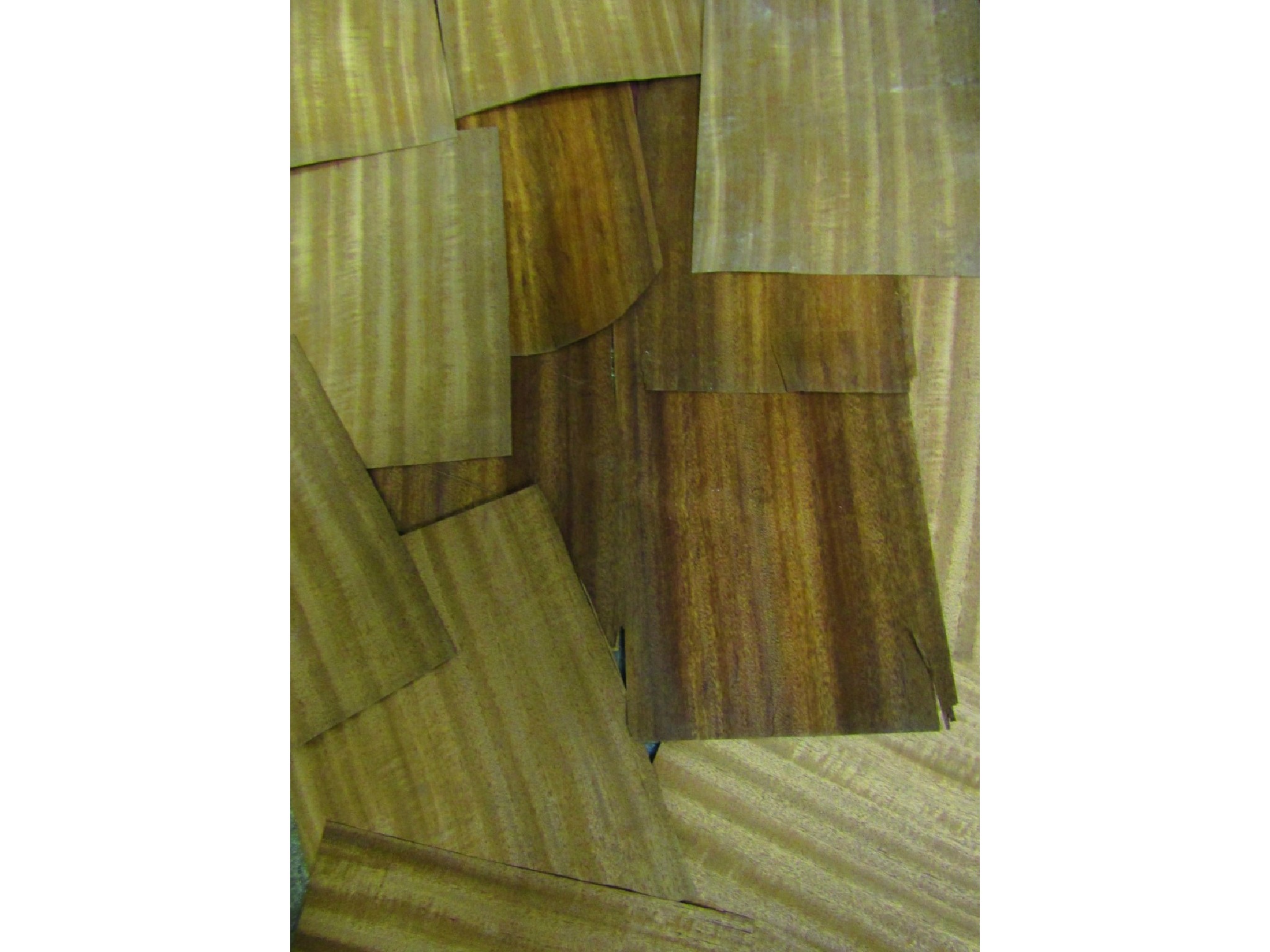 Appraisal: A quantity of strips of various wood veneers ideal for