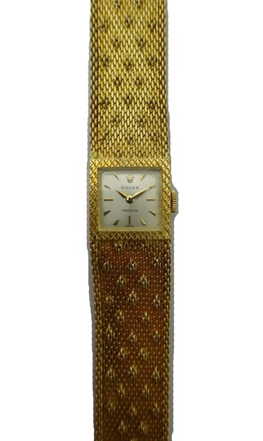 Appraisal: A lady's ct gold Rolex Precision bracelet wristwatch circa the