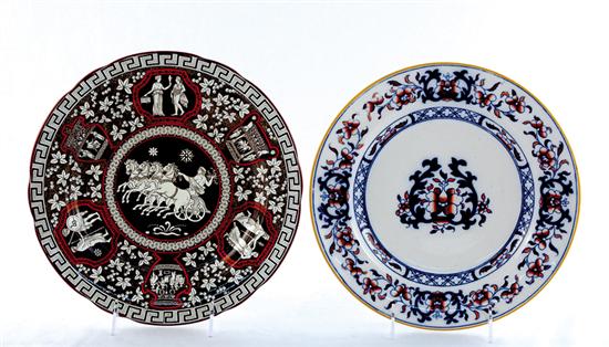 Appraisal: English ironstone dinner plates late th century set of six