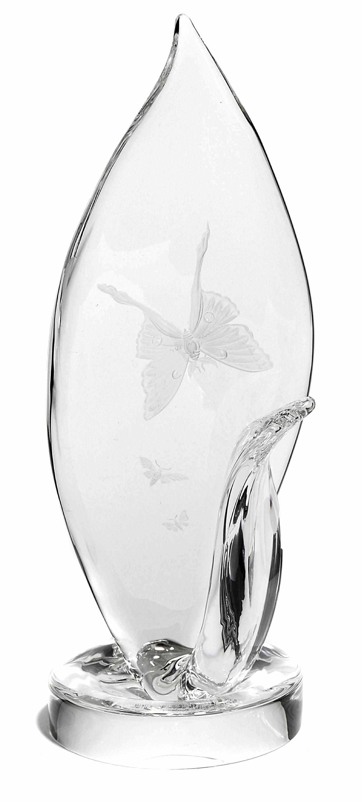 Appraisal: A Steuben glass sculpture Moth and Flame designed by Donald