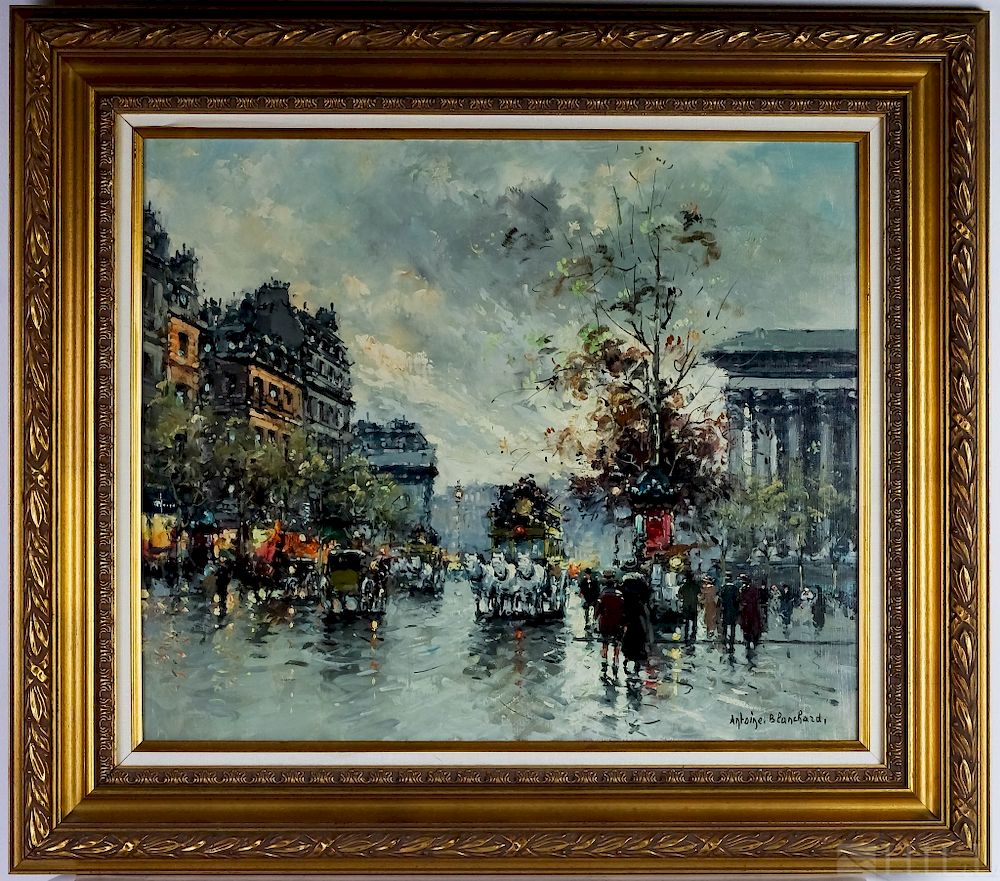 Appraisal: Antoine Blanchard - Parisian Oil Painting Antoine Blanchard French -