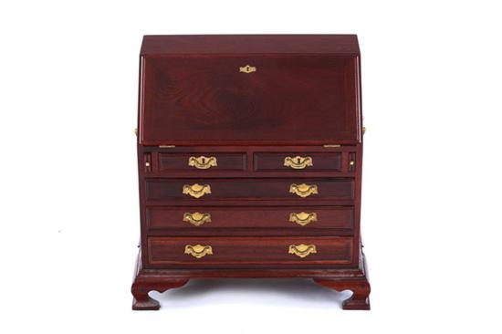 Appraisal: DIMINUTIVE FEDERAL STYLE MAHOGANY DIMINUTIVE SLANT-FRONT DESK th century Paramount