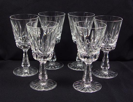 Appraisal: Six Waterford Red Wine Stems Pattern similar to Kylemore With