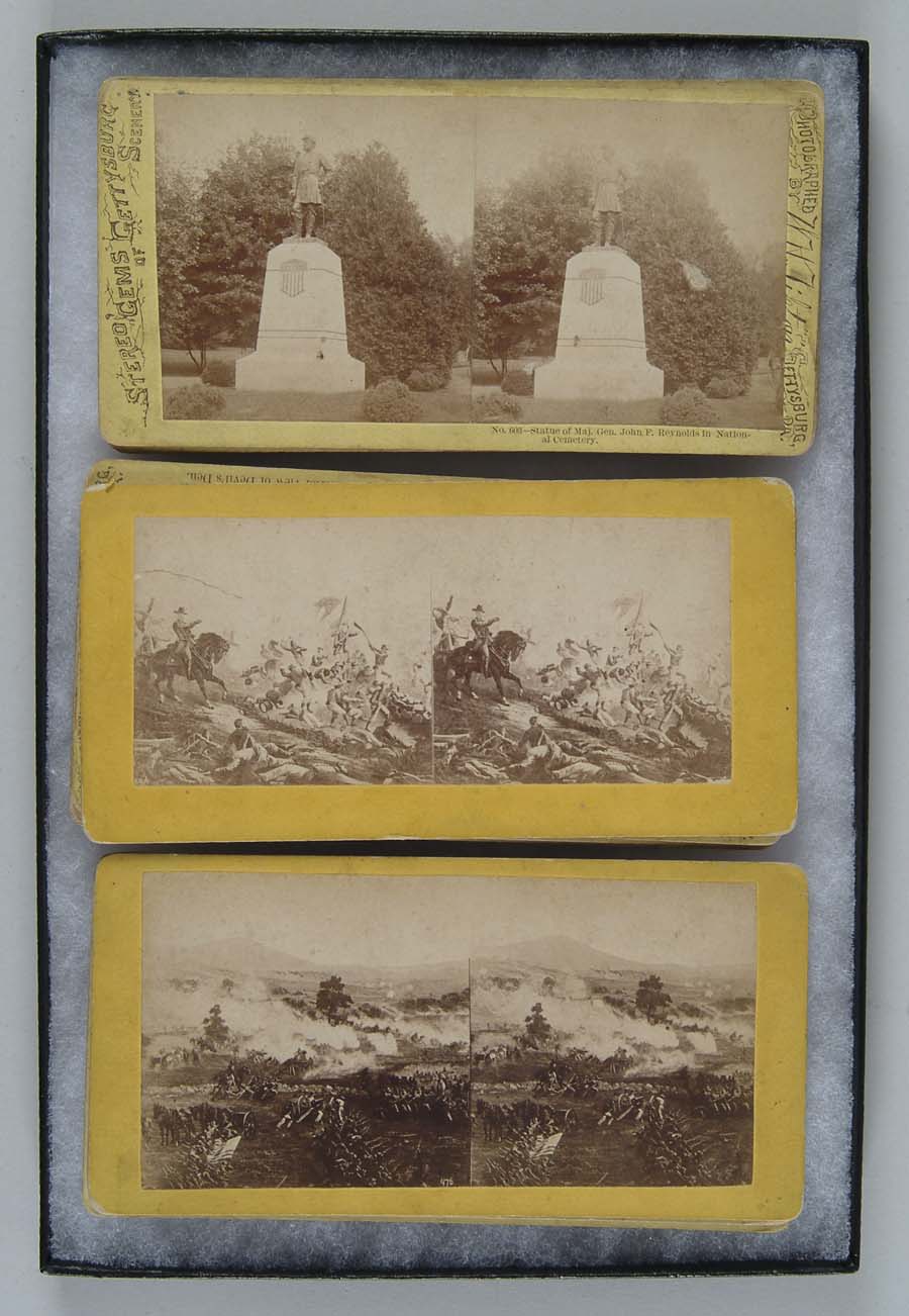 Appraisal: LOT OF STEREO CARDS OF GETTYSBURG BATTLEFIELD RELATED VIEWS This