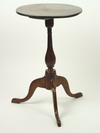 Appraisal: CANDLE STAND - th C solid cherry Queen Anne round