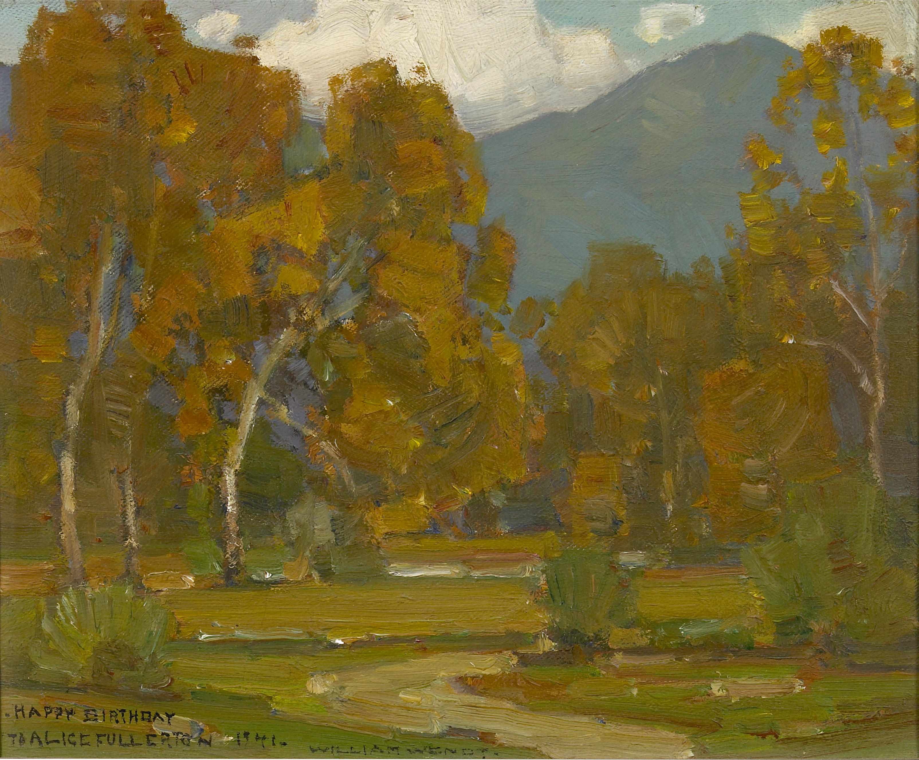 Appraisal: William Wendt American - Laguna landscape inscribed dated and signed