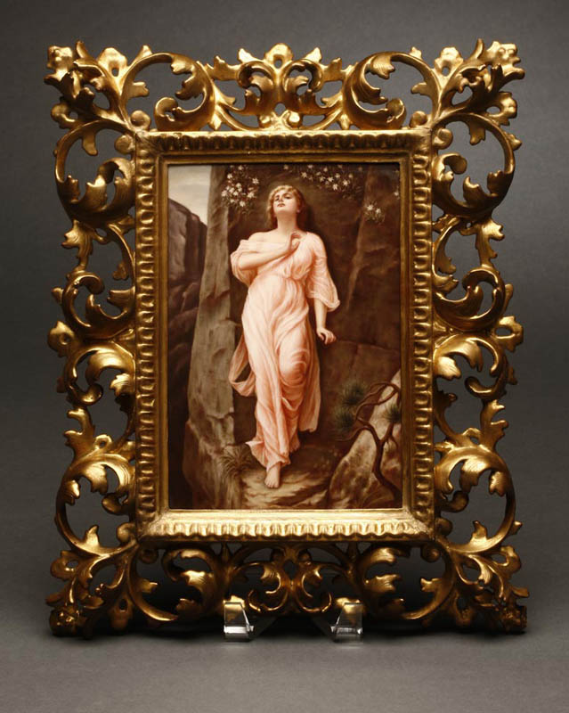 Appraisal: A Berlin KPM porcelain plaque beauty Edelweiss A Berlin KPM