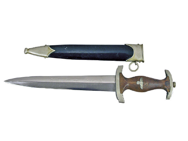 Appraisal: German WWII SA NSKK dagger with correct black scabbard blade