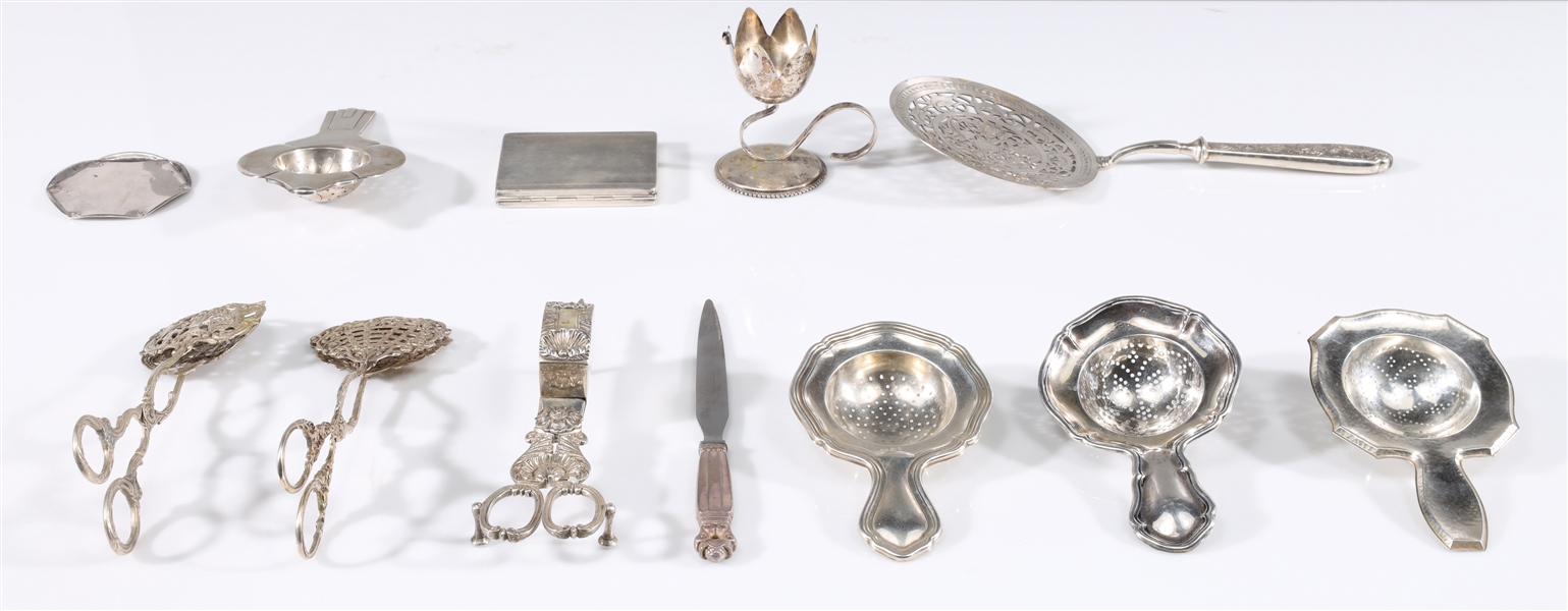 Appraisal: Group of twelve mixed sterling and Danish silver plate collection