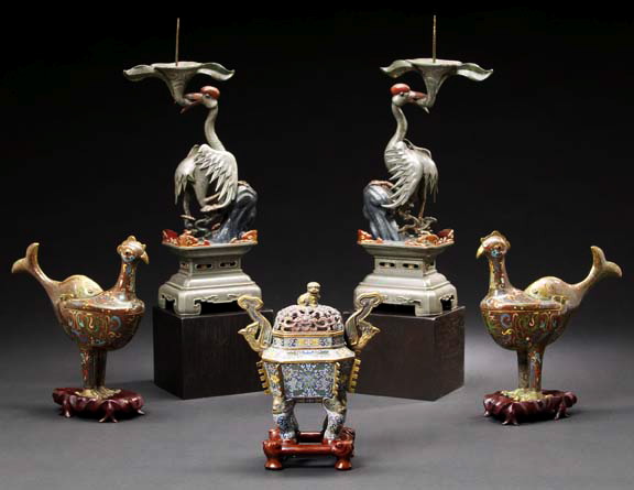 Appraisal: Chinese Cloisonne Incense Burner modeled in the Chien Lung style