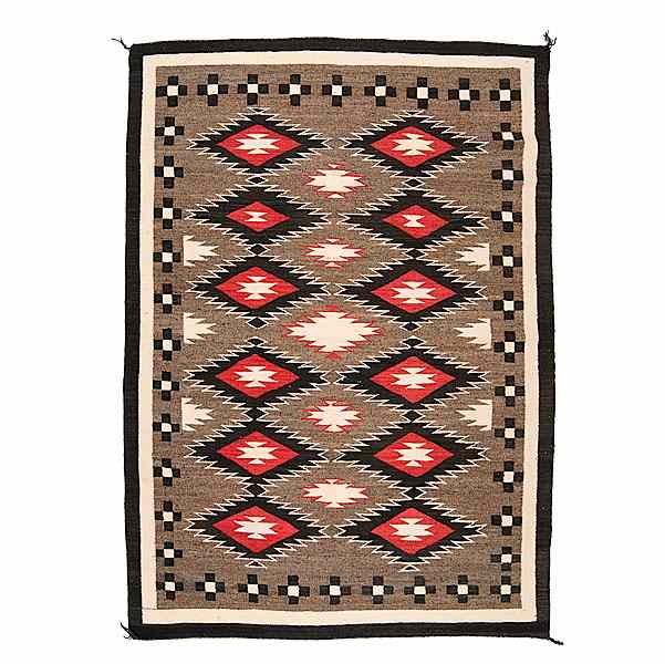 Appraisal: Navajo Western Reservation Weaving hand-spun wool woven using colors of