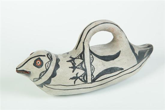 Appraisal: INDIAN EFFIGY VESSEL Cochiti late th-early th century earthenware Long