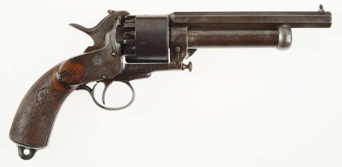 Appraisal: FINE SECOND TYPE PARIS LEMAT GRAPESHOT PERCUSSION REVOLVER Cal mm