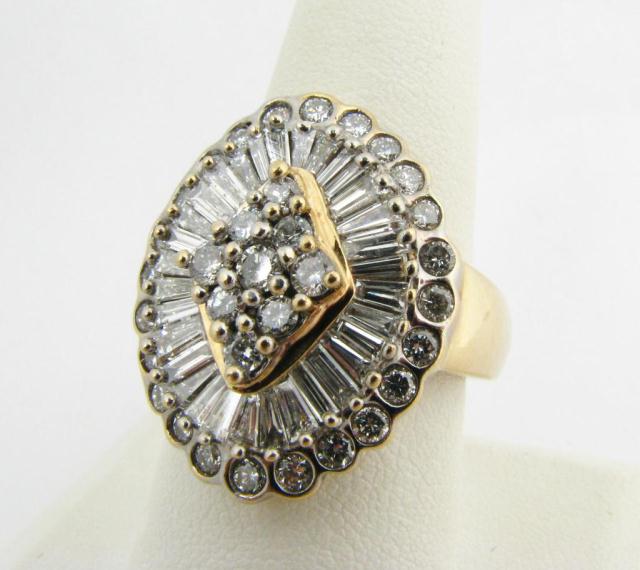 Appraisal: Lady's K yellow gold lady's cast Cluster Diamond ring with