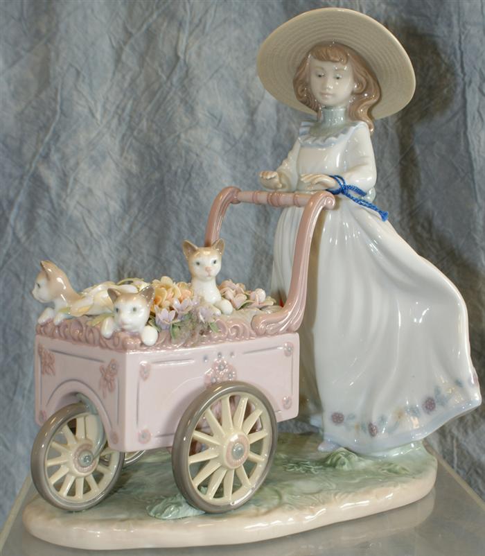 Appraisal: Lladro figurine Kitty Cart no damage h Estimate -