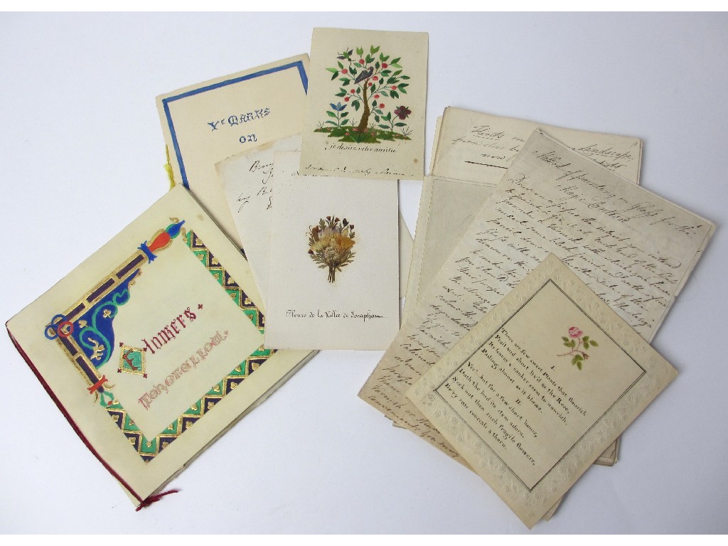 Appraisal: Flowers Longfellow an illuminated booklet decorated by Aurelia Sophia Viscountess