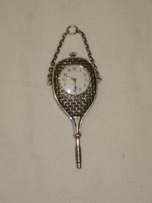 Appraisal: A SILVER FOB WATCH in the form of an early