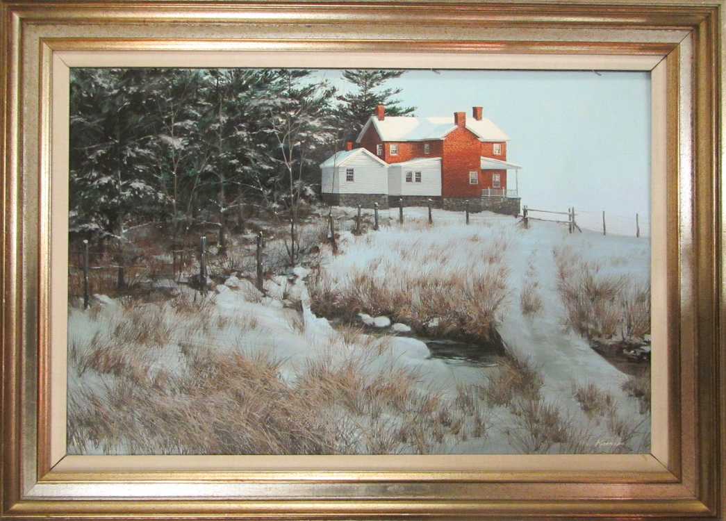 Appraisal: STANLEY KIJANKA OIL ON BOARD Newtown Connecticut th century Winter