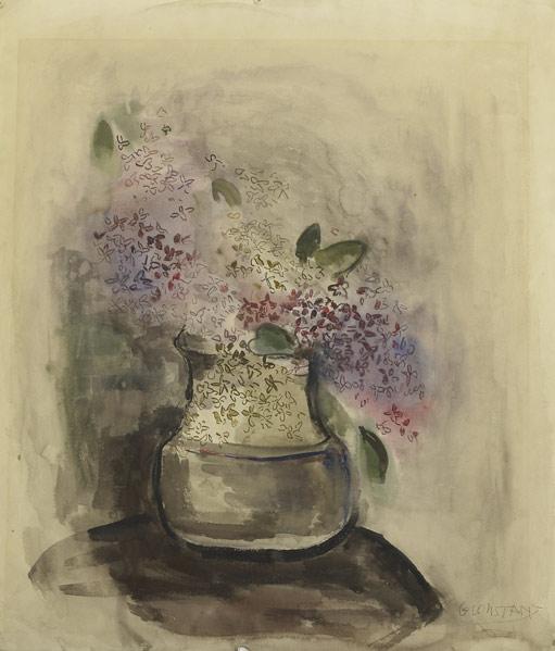 Appraisal: GEORGE Z CONSTANT American - Untitled still life with flowers