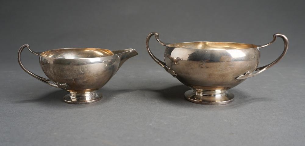 Appraisal: George V English Sterling Silver Sugar and Creamer Robert Stewart