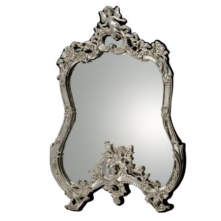 Appraisal: English Rococo Style Silver Dressing Table Mirror Estimate -