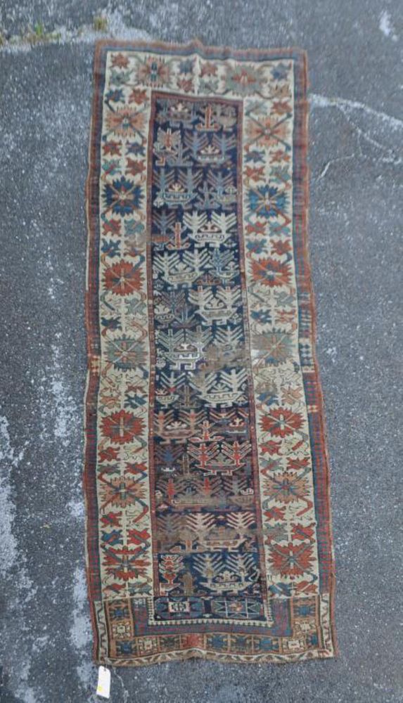 Appraisal: Caucasian Runner Carpet ' wide ' long In used estate